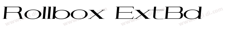 Rollbox ExtBd字体转换